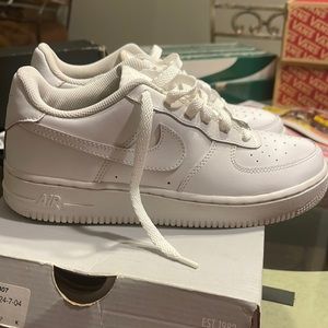 All white Air Force 1s